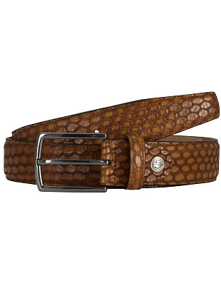 Ремень мужской Lindenmann с тиснением мужские | купить в интернет-магазине Olymp-Men