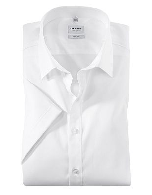 Сорочка однотонная OLYMP Level Five короткий рукав