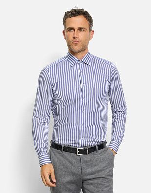 Рубашка классическая в полоску Olymp, body fit | купить в интернет-магазине Olymp-Men