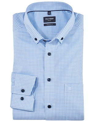 Рубашка мужская классическая в клетку OLYMP Luxor, modern fit | купить в интернет-магазине Olymp-Men