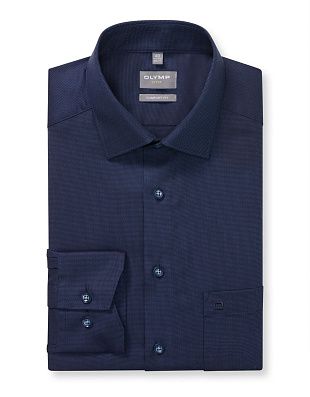 Рубашка мужская однотонная Olymp Luxor, прямой крой на высокий рост | купить в интернет-магазине Olymp-Men