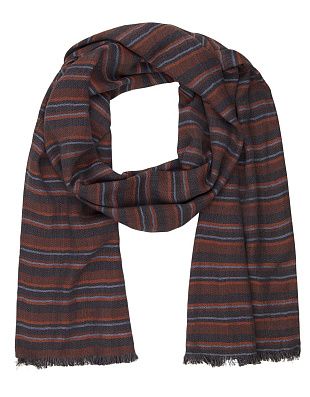 Шарф Lindenmann в оранжевую полоску | купить в интернет-магазине Olymp-Men