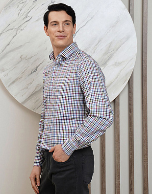 Рубашка мужская в клетку OLYMP Luxor 24/7, modern fit | купить в интернет-магазине Olymp-Men