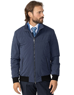 Куртка-бомбер синяя мужская Meucci утеплённая | купить в интернет-магазине Olymp-Men