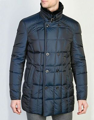 Пуховик мужской RIGGI с меховым воротником | купить в интернет-магазине Olymp-Men