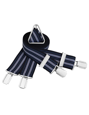 Подтяжки мужские синие в полоску, Х-форма | купить в интернет-магазине Olymp-Men