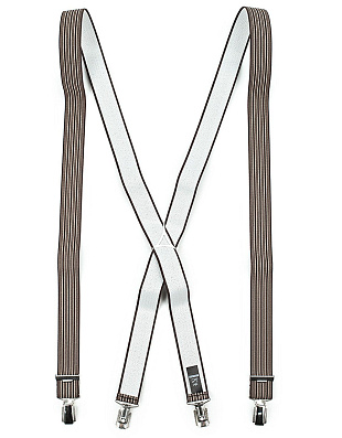 Мужские подтяжки коричневые в полоску | купить в интернет-магазине Olymp-Men