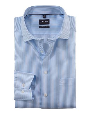 Сорочка мужская в полоску OLYMP Luxor, modern fit, фактурная | купить в интернет-магазине Olymp-Men