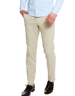 Брюки мужские w.Wegener бежевые из хлопка с шелком | купить в интернет-магазине Olymp-Men