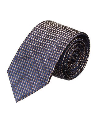 Галстук удлиненный золотистый принт Bernd Hennes, 8,5 см | купить в интернет-магазине Olymp-Men