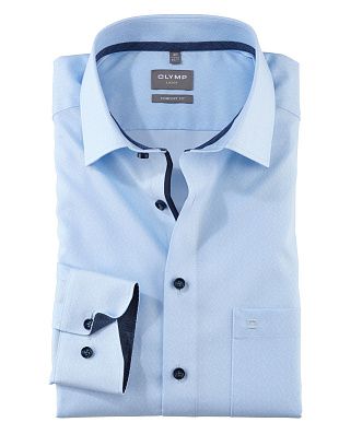 Сорочка классическая мужская OLYMP Luxor, прямой крой, фактурная ткань | купить в интернет-магазине Olymp-Men