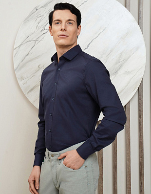 Рубашка классическая OLYMP длинный рукав, body fit | купить в интернет-магазине Olymp-Men