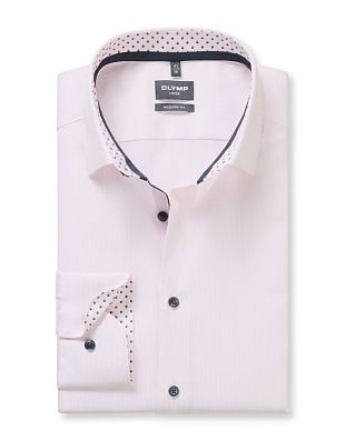 Сорочка мужская в розовую полоску OLYMP Luxor, modern fit | купить в интернет-магазине Olymp-Men