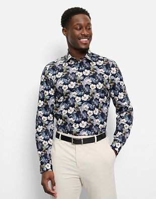 Рубашка с цветочным принтом Olymp, body fit | купить в интернет-магазине Olymp-Men