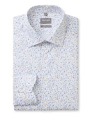 Рубашка мужская с мелким рисунком OLYMP Luxor, прямой крой | купить в интернет-магазине Olymp-Men