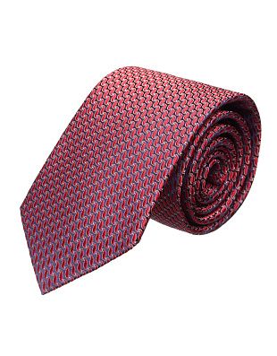 Галстук удлиненный с красным принтом Bernd Hennes, 8,5 см | купить в интернет-магазине Olymp-Men