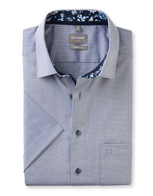 Рубашка синяя классическая OLYMP Luxor, comfort fit