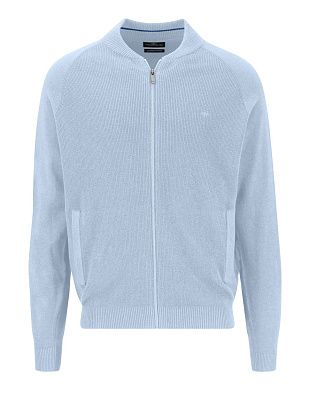 Кардиган вязаный голубой на молнии Fynch-Hatton | купить в интернет-магазине Olymp-Men