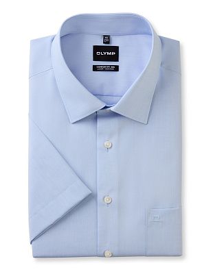 Рубашка голубая мужская OLYMP Luxor Big, прямой крой | купить в интернет-магазине Olymp-Men