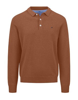 Поло бежевое с длинным рукавом Fynch-Hatton | купить в интернет-магазине Olymp-Men