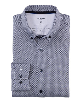 Рубашка трикотажная с пуговицами на воротнике OLYMP Luxor 24/7, modern fit | купить в интернет-магазине Olymp-Men