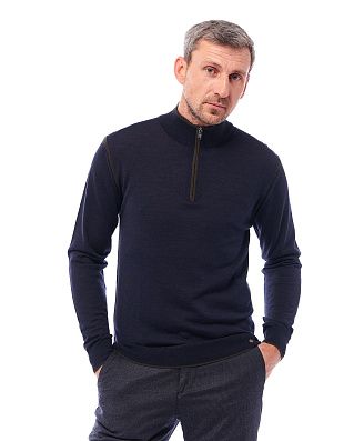 Свитер мужской на молнии Gratude из шерсти мериноса с шёлком | купить в интернет-магазине Olymp-Men