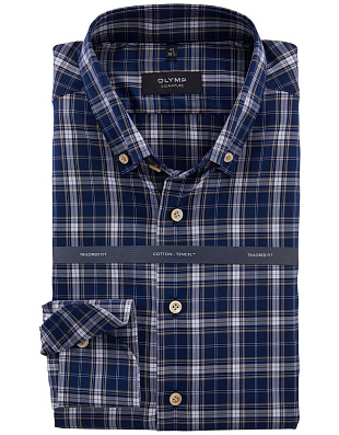 Рубашка в клетку Signature, пуговицы на воротнике