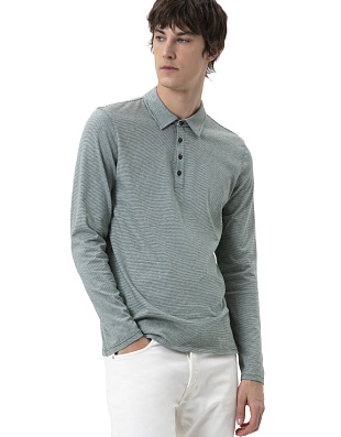 Поло с длинным рукавом мужское Olymp, body fit | купить в интернет-магазине Olymp-Men