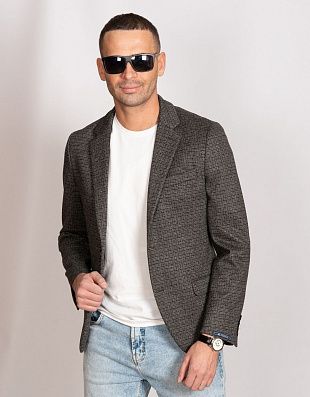 Пиджак мужской серый в клетку Nowal | купить в интернет-магазине Olymp-Men