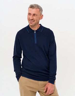 Поло с длинным рукавом Gratude на молнии | купить в интернет-магазине Olymp-Men