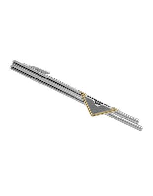 Зажим для галстука с декоративной золотистой вставкой, 65 мм | купить в интернет-магазине Olymp-Men