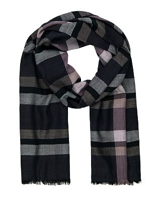 Шарф Lindenmann в серо-коричневую клетку | купить в интернет-магазине Olymp-Men