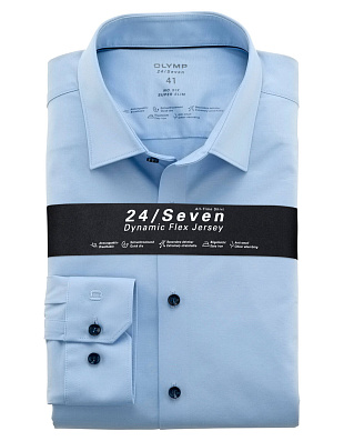 Рубашка трикотажная мужская Olymp 24/7, супер слим, артикул 25037410