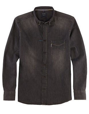 Джинсовая рубашка мужская OLYMP, modern fit | купить в интернет-магазине Olymp-Men