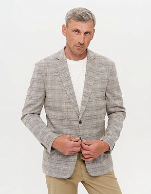 Мужской пиджак в клетку w.Wegener, лён с хлопком | купить в интернет-магазине Olymp-Men