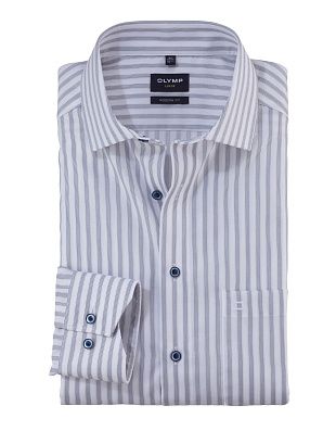 Сорочка мужская в синюю полоску OLYMP Luxor, modern fit | купить в интернет-магазине Olymp-Men