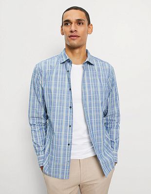 Рубашка мужская в клетку OLYMP Casual | купить в интернет-магазине Olymp-Men
