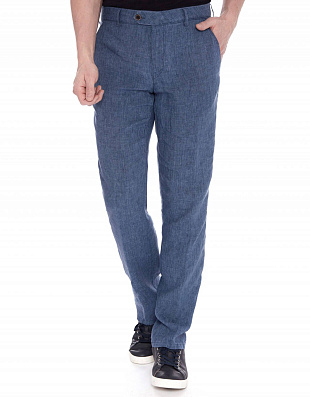 Льняные мужские брюки голубые w.Wegener | купить в интернет-магазине Olymp-Men