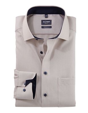 Деловая рубашка OLYMP Modern fit, фактурная ткань | купить в интернет-магазине Olymp-Men