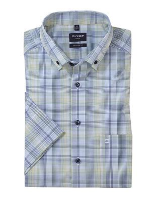 Рубашка мужская в клетку с коротким рукавом OLYMP Luxor, modern fit