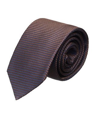 Галстук удлиненный коричневый жаккард Bernd Hennes, 8,5 см | купить в интернет-магазине Olymp-Men