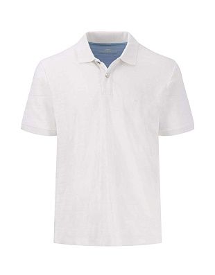 Поло мужское белое без рисунка Fynch-Hatton | купить в интернет-магазине Olymp-Men