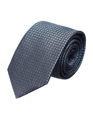 Галстук удлиненный серо-голубой принт Bernd Hennes, 8,5 см | купить в интернет-магазине Olymp-Men