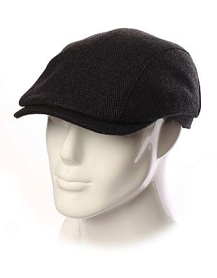 Кепка черная реглан мужская Bersar в ёлочку с ушками | купить в интернет-магазине Olymp-Men