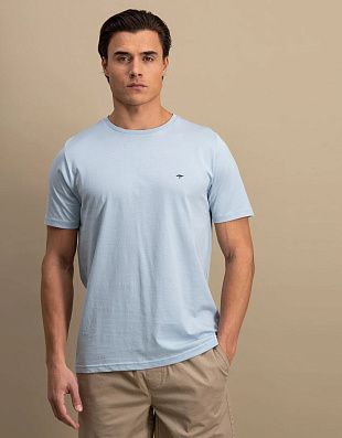 Футболка мужская голубая однотонная Fynch-Hatton | купить в интернет-магазине Olymp-Men