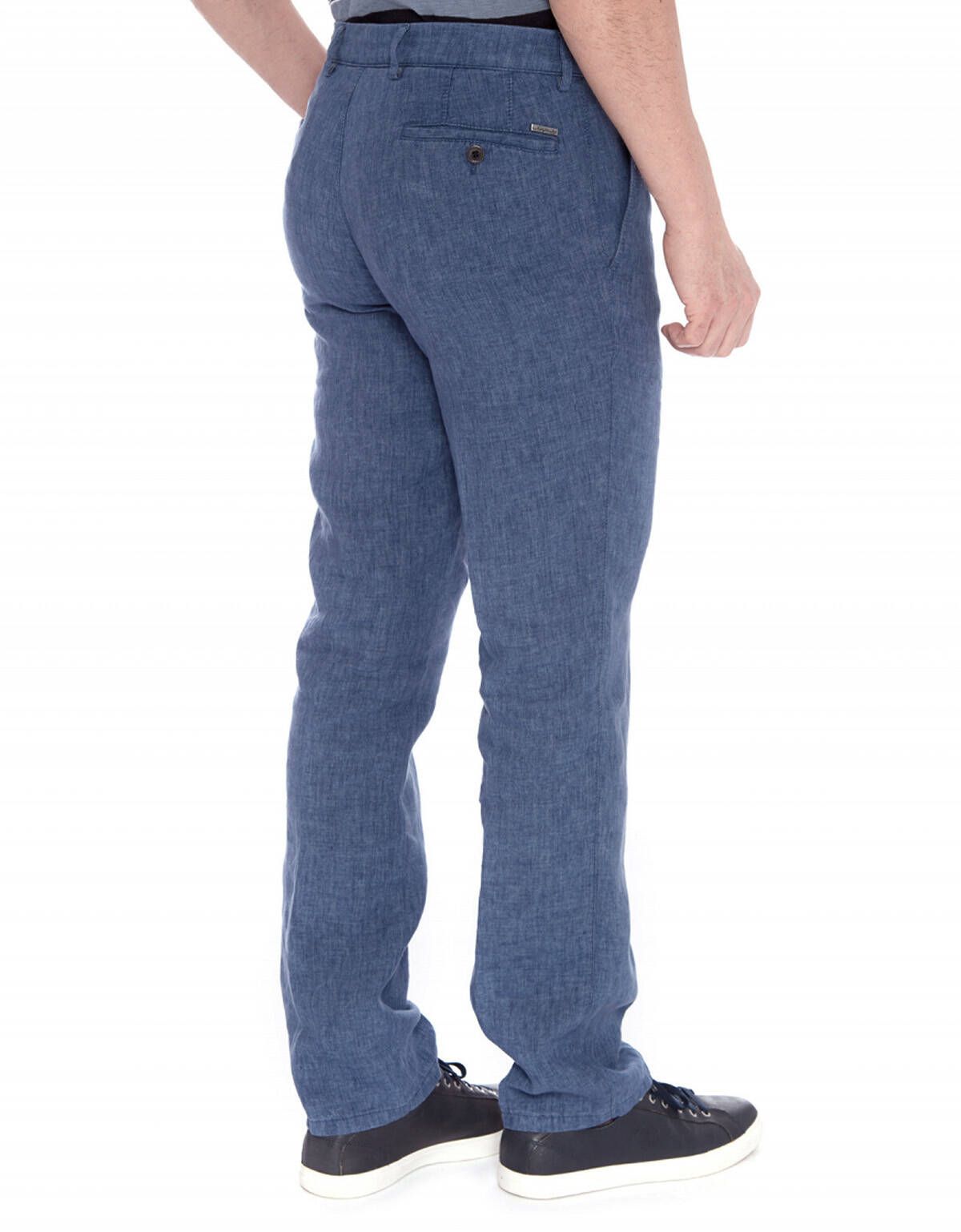 Льняные мужские брюки голубые w.Wegener | купить в интернет-магазине Olymp-Men