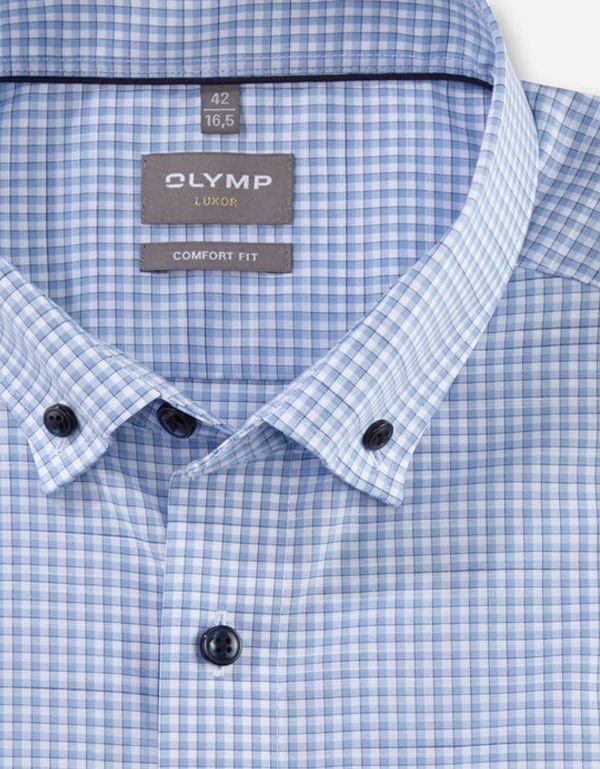 Рубашка мужская в клетку OLYMP Luxor, прямой крой | купить в интернет-магазине Olymp-Men