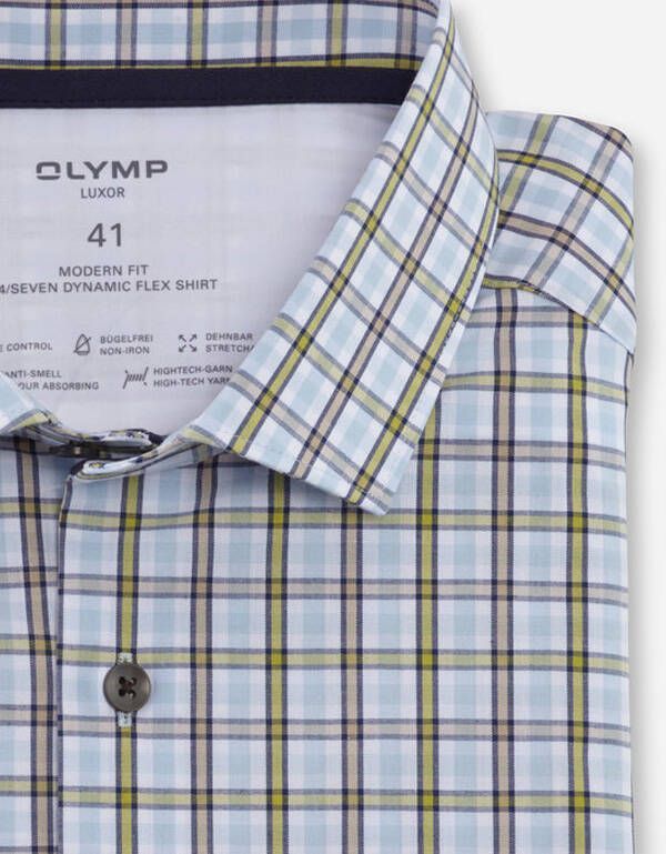 Рубашка в клетку OLYMP Luxor 24/7, modern fit