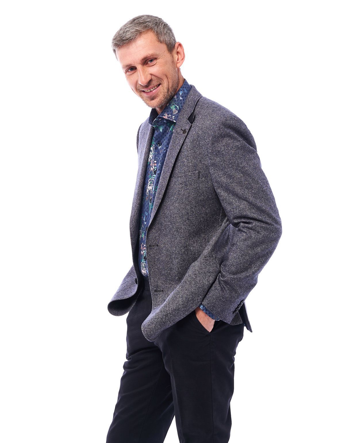 Пиджак мужской шерстяной Roy Robson меланжевый, modern fit | купить в интернет-магазине Olymp-Men