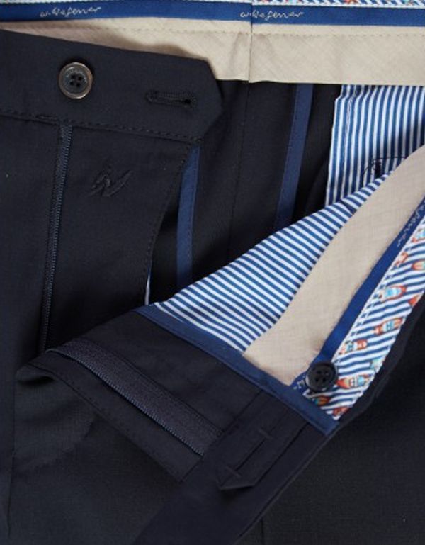 Классические синие брюки Wegener из тонкой шерсти, прямые | купить в интернет-магазине Olymp-Men